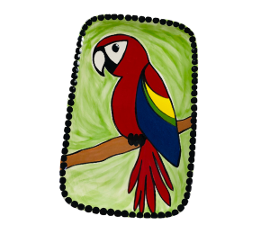Toms River Scarlet Macaw Plate