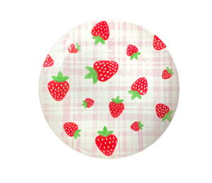 Toms River Strawberry Plaid Plate