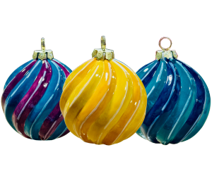 Toms River Jewel Toned Spiral Ornament